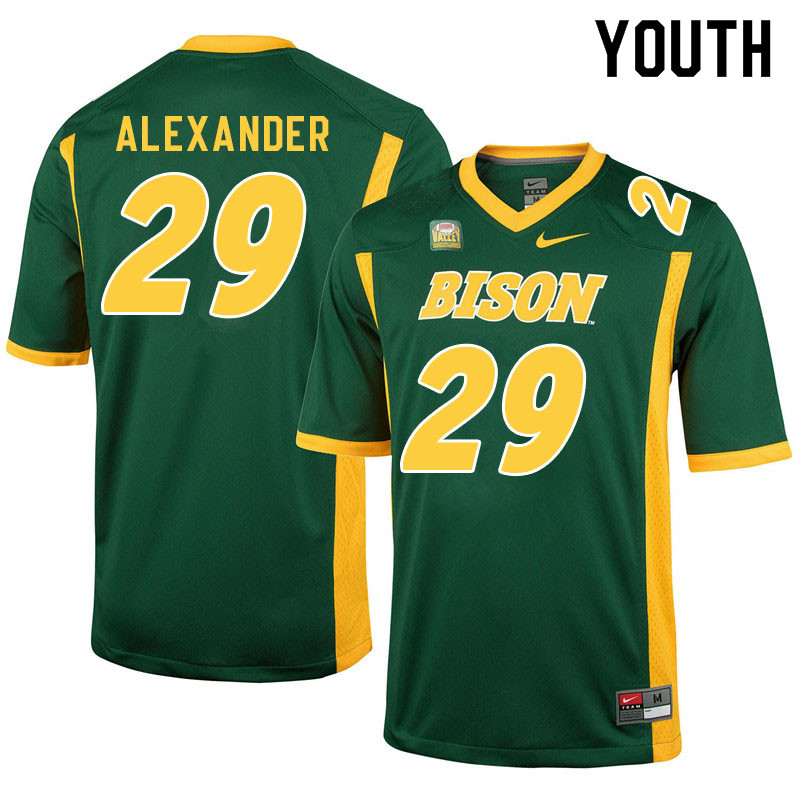 Youth #29 Jaquise Alexander North Dakota State Bison College Football Jerseys Sale-Green
